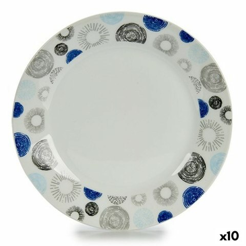 Talerz deserowy Koła Porcelana 19 x 2 x 19 cm (10 Sztuk)