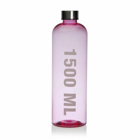 Butelka wody Versa Różowy 1,5 L Akryl Stal polistyrenu 9 x 29 x 9 cm