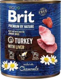 BRIT Premium by Nature Junior Indyk z wątróbką - mokra karma dla psa - 800 g