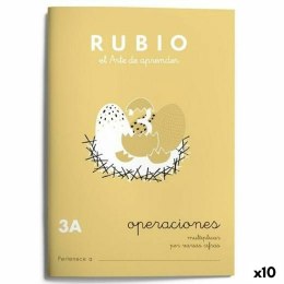 Notatnik do matematyki Rubio Nº 3A A5 hiszpański 20 Kartki (10 Sztuk)