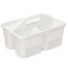 Organizer Oczyszcza Biały Plastikowy 31,3 x 18 x 22 cm (12 Sztuk)