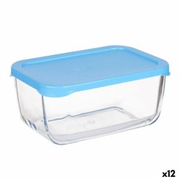 Pojemnik na Lunch SNOW BOX Niebieski Przezroczysty Szkło Polietylen 790 ml (12 Sztuk)
