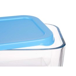 Pojemnik na Lunch SNOW BOX Niebieski Przezroczysty Szkło Polietylen 790 ml (12 Sztuk)