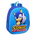 Plecak szkolny 3D Sonic Speed Niebieski 27 x 33 x 10 cm