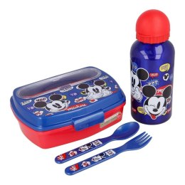 Zestaw obiadowy dla dzieci Mickey Mouse Happy smiles 21 x 18 x 7 cm Czerwony Niebieski