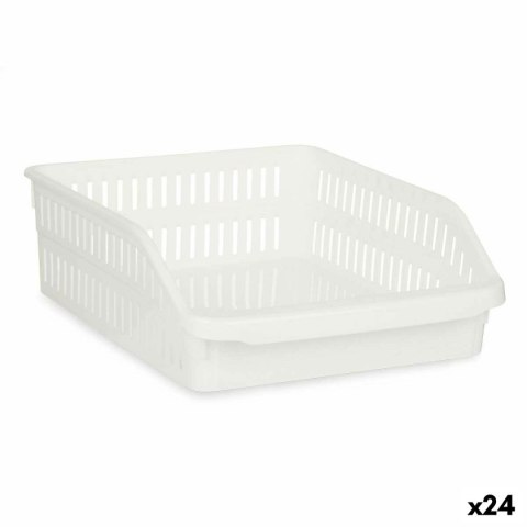 Organizer do lodówki Biały Plastikowy 26 x 9,3 x 30,5 cm (24 Sztuk)