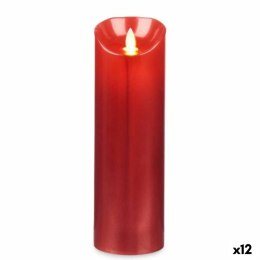 Świeca LED Czerwony 8 x 8 x 25 cm (12 Sztuk)