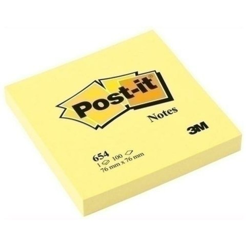 Karteczki przyklejane Post-it 76 x 76 mm Żółty (2 Sztuk)