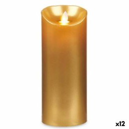 Świeca LED Złoty 8 x 8 x 20 cm (12 Sztuk)