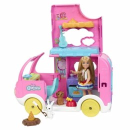 Lalka Baby Barbie Chelsea motorhome barbie car box