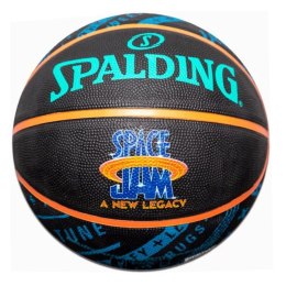 Piłka do koszykówki Spalding Space Jam Tune Squad Roster czarno-niebieska rozm. 7 84540Z