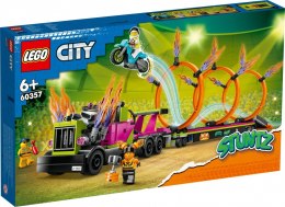 Klocki City 60357 Wyzwanie kaskaderskie - ciężarówka i ogniste obręcze