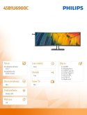 Monitor 45 cali 45B1U6900C VA Curved HDMIx2 DP USB-C HDR KVR HAS Głośniki