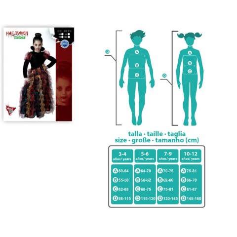 Kostium dla Dzieci Wampirzyca Dziecięcy - 3-4 lata