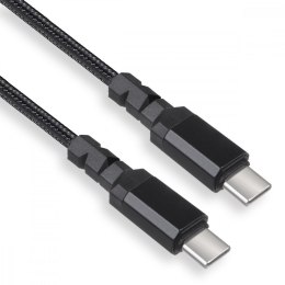 Kabel 2x USB-C 100W 1m wspierajacy PD przesyl danych do 10Gbps MCE491 Czarny