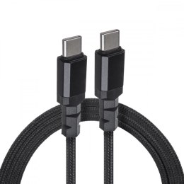 Kabel 2x USB-C 100W 2m wspierający PD przesył danych do 10Gbps MCE492 Czarny