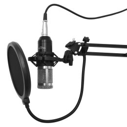 Mikrofon studyjny z zestawem akcesoriów pojemnościowy MT397S srebrny