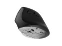 Mysz bezprzewodowa wertykalna Crake 2 2400 DPI Bluetooth 5.2 + 2.4GHz Czarna