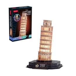 Puzzle 3D LED Krzywa wieża w Pizie (wersja nocna)