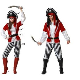 Kostium dla Dorosłych Czerwony Pirat - XL