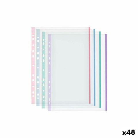 Obudowy Pincello Niebieski Czerwony Kolor Zielony Fioletowy Wielokolorowy A4 Plastikowy 25 x 0,5 x 31 cm (48 Sztuk)