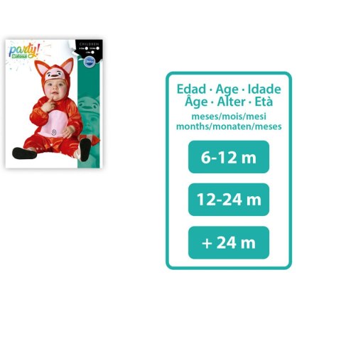 Kostium dla Niemowląt Czerwony Miś Panda - 12-24 miesiące