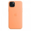 Etui silikonowe z MagSafe do iPhonea 15 Plus - pomarańczowy sorbet