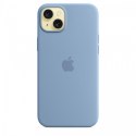 Etui silikonowe z MagSafe do iPhonea 15 Plus - zimowy błękit