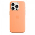 Etui silikonowe z MagSafe do iPhonea 15 Pro - pomarańczowy sorbet