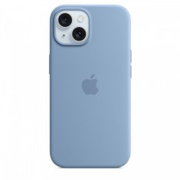 Etui silikonowe z MagSafe do iPhonea 15 - zimowy błękit