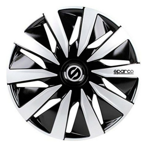 Kołpaki Sparco SPC1491BKSV Srebrzysty Czarny 14" Czarny/Srebrzysty