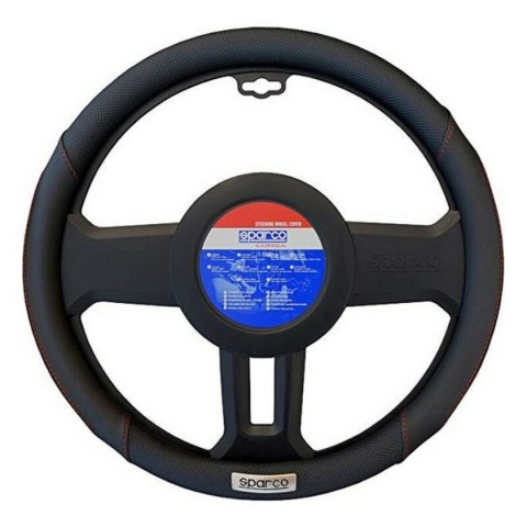 Pokrowiec na Kierownicę Sparco SPC1113BK Czarny Czerwony (Ø 36 - 38 cm)