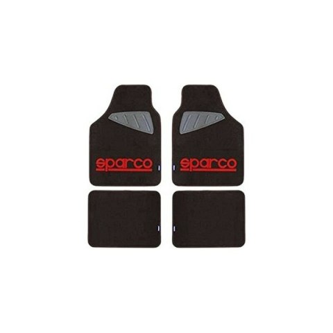 Zestaw Dywaników do Samochodu Sparco SPC1903 Uniwersalny Czarny/Czerwony (4 pcs)