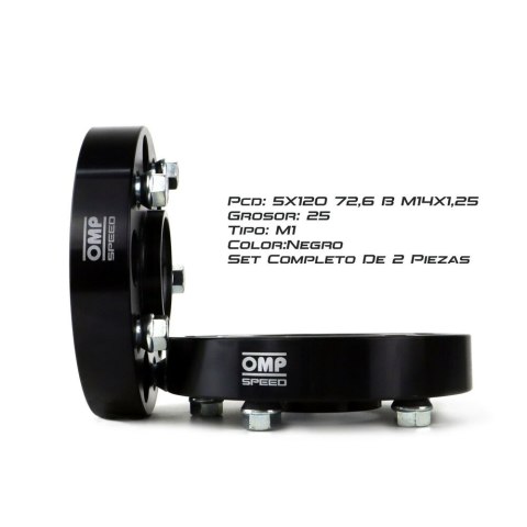 Dystanse poszerzające OMP OMPS09012501 5x120 72,6 25 mm M14x1,25