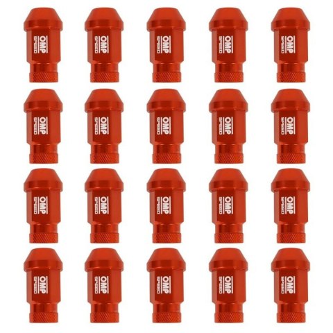Set Nakrętki OMP 7075 Pomarańczowy 20 uds M14 x 1,25