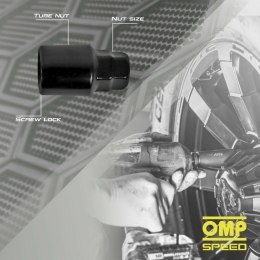 Śruby Antykradzieżowe OMP OMPS09811201 M12 x 1,25 4 uds Czarny