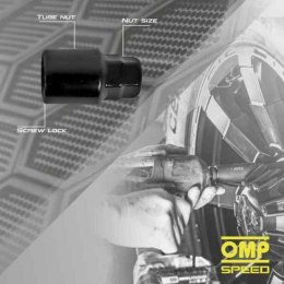 Śruby Antykradzieżowe OMP OMPS09861201 M12 x 1,50 4 uds Czarny