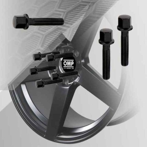 Zestaw śrub OMP OMPS09641201 M12 x 1,50 Czarny