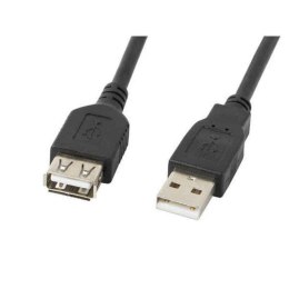 Kabel z rozgałęźnikiem USB Lanberg Kontakt Męski/Kontakt Żeński 480 Mb/s Czarny - 5 m