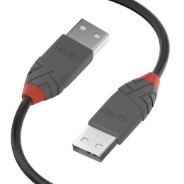 Kabel USB LINDY 36691 Czarny Szary