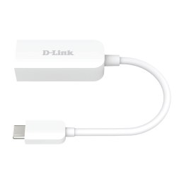 Adapter USB C na Red RJ45 D-Link DUB-E250 2500 Mbps Biały