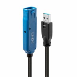 Kabel USB LINDY 43158 8 m Niebieski Czarny