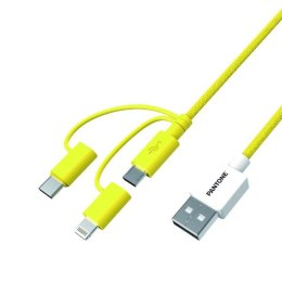 Kabel USB Pantone PT-USB003Y1 Żółty 1,2 m