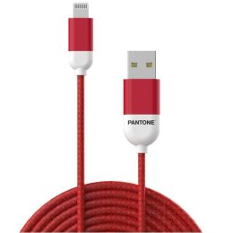 Kabel USB do Lightning Pantone 1,5 m Czerwony