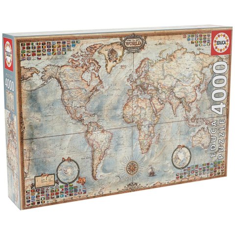 Układanka puzzle Educa 14827 World Map 4000 Części