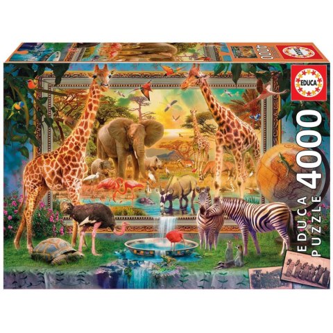 Układanka puzzle Educa 19285 Savana Coming to Life 4000 Części