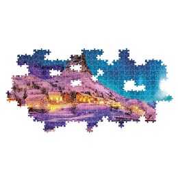 Układanka puzzle Clementoni Panorama: Colourful night over Lofoten Island 1000 Części