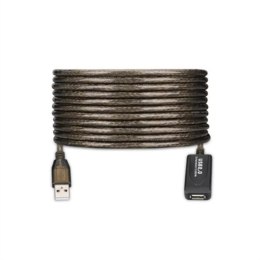 Kabel z rozgałęźnikiem USB Ewent EW1021 10 m Czarny