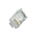 Wtyki RJ45 CAT.6 100szt. ekranowane z osłoną, czarne