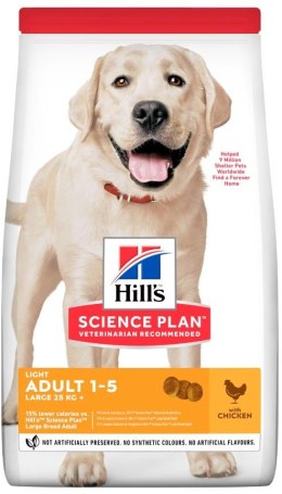 HILL'S Science Plan Light Large Breed Adult Chicken - sucha karma dla psa - 18 kg